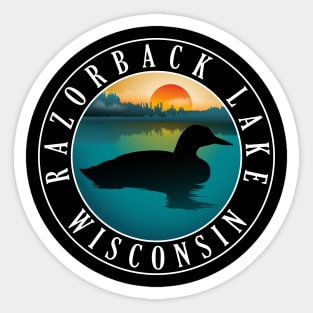 Razorback Lake Wisconsin Loon Sticker